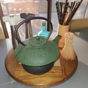 EUC Unique Set of Chopsticks with Vintage Japanese Tea Kettle
